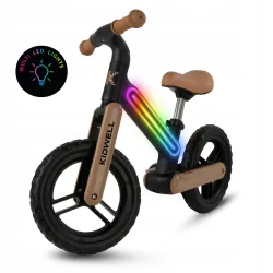 Rowerek biegowy dla dzieci Kidwell Suno Światła LED Black/Beige Rowerek biegowy dla dzieci Kidwell Suno Światła LED Black/Beige