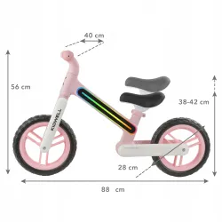 Rowerek biegowy dla dzieci Kidwell Suno Światła LED pink Rowerek biegowy dla dzieci Kidwell Suno Światła LED pink