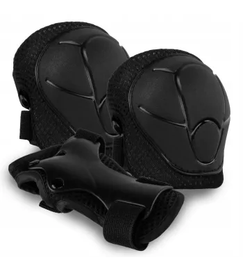 Zestaw ochraniaczy Kidwell TRIX na hulalnogę rolki rozmiar M czarne black