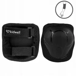 Zestaw ochraniaczy Kidwell TRIX na hulalnogę rolki rozmiar M czarne black