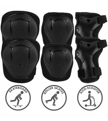 Zestaw ochraniaczy Kidwell TRIX na hulalnogę rolki rozmiar S Black