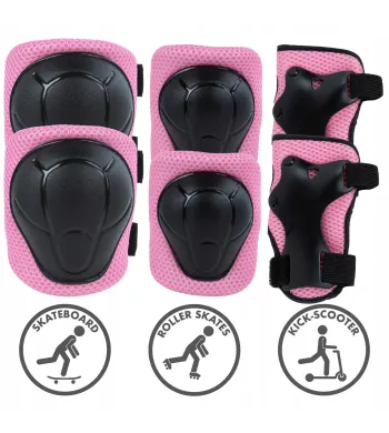 Zestaw ochraniaczy Kidwell TRIX na hulalnogę rolki rozmiar M Pink