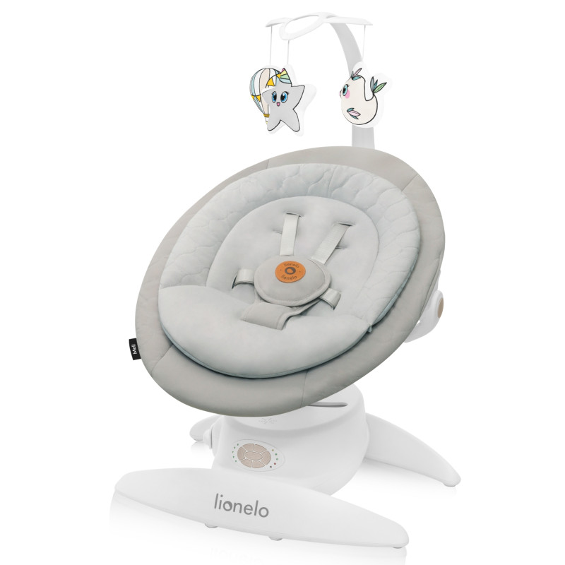 Bujaczek leżaczek elektryczny PILOT BLUETOOTH WYKRYWA RUCHY Lionelo Mell beige