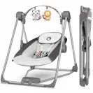 Leżaczek bujaczek elektryczny 2W1 huśtawka kołyska dla dzieci Lionelo Otto cozy grey