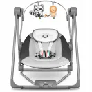 Leżaczek bujaczek elektryczny 2W1 huśtawka kołyska dla dzieci Lionelo Otto cozy grey