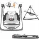 Leżaczek bujaczek elektryczny 2W1 huśtawka kołyska dla dzieci Lionelo Otto cozy grey