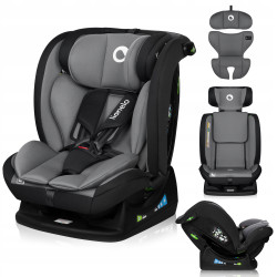 Fotelik samochodowy 40-150 cm PRZÓD TYŁ łatwy montaż Lionelo Izzy I-Size Black grey