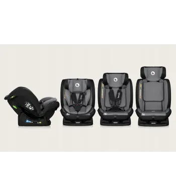 Fotelik samochodowy 40-150 cm PRZÓD TYŁ łatwy montaż Lionelo Izzy I-Size Black grey
