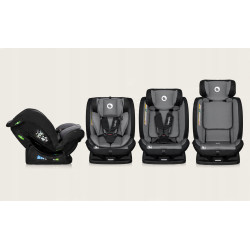 Fotelik samochodowy 40-150 cm PRZÓD TYŁ łatwy montaż Lionelo Izzy I-Size Black grey
