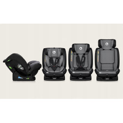 Fotelik samochodowy 40-150 cm PRZÓD TYŁ łatwy montaż Lionelo Izzy I-Size Black grey