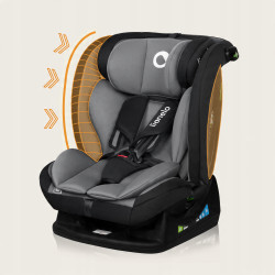 Fotelik samochodowy 40-150 cm PRZÓD TYŁ łatwy montaż Lionelo Izzy I-Size Black grey