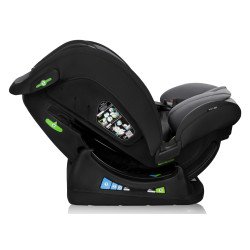 Fotelik samochodowy 40-150 cm PRZÓD TYŁ łatwy montaż Lionelo Izzy I-Size Black grey