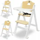 Krzesełko drewniane fotelik do karmienia 3w1 Lionelo Floris white