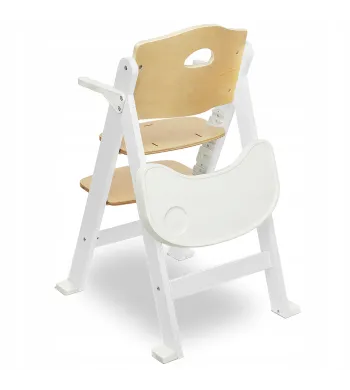Krzesełko drewniane fotelik do karmienia 3w1 Lionelo Floris white
