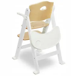 Krzesełko drewniane fotelik do karmienia 3w1 Lionelo Floris white