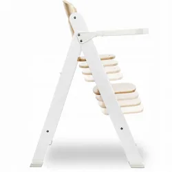 Krzesełko drewniane fotelik do karmienia 3w1 Lionelo Floris white