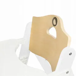 Krzesełko drewniane fotelik do karmienia 3w1 Lionelo Floris white