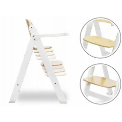 Krzesełko drewniane fotelik do karmienia 3w1 Lionelo Floris white