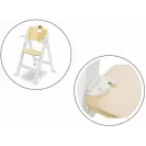 Krzesełko drewniane fotelik do karmienia 3w1 Lionelo Floris white