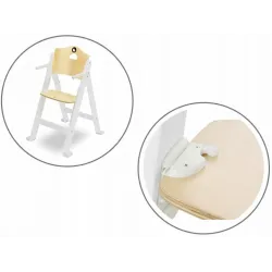 Krzesełko drewniane fotelik do karmienia 3w1 Lionelo Floris white