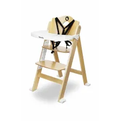 Krzesełko drewniane fotelik do karmienia 3w1 Lionelo Floris white