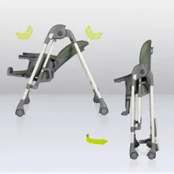 Lionelo Laurice krzesełko do karmienia z funkcją bujaczka Olive Green