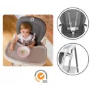 Krzesełko do karmienia Lionelo Linn Plus Składane Regulacja wysokości Tacka Grey