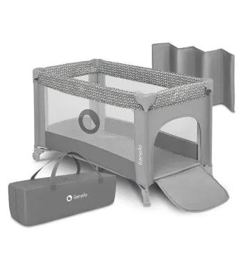LIONELO Łóżeczko turystyczne Stefi Grey Concrete Multicolor