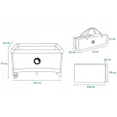 LIONELO Łóżeczko turystyczne Stefi Grey Concrete Multicolor