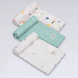 Pieluszki bambusowe Lionelo Bamboo Bawełna Bambusowa Set 3 szt. DOT