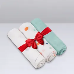 Pieluszki bambusowe Lionelo Bamboo Bawełna Bambusowa Set 3 szt. DOT