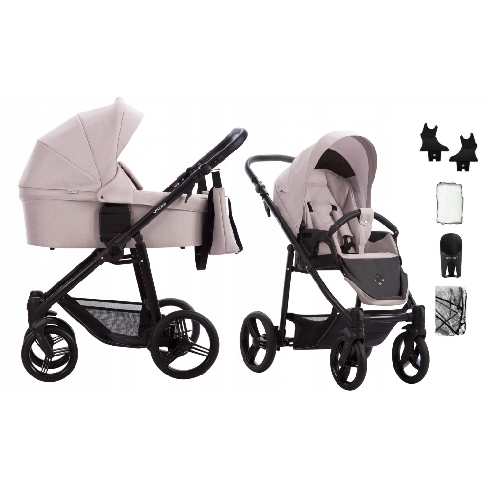 Bebetto wózek Vulcano 2w1 + adaptery