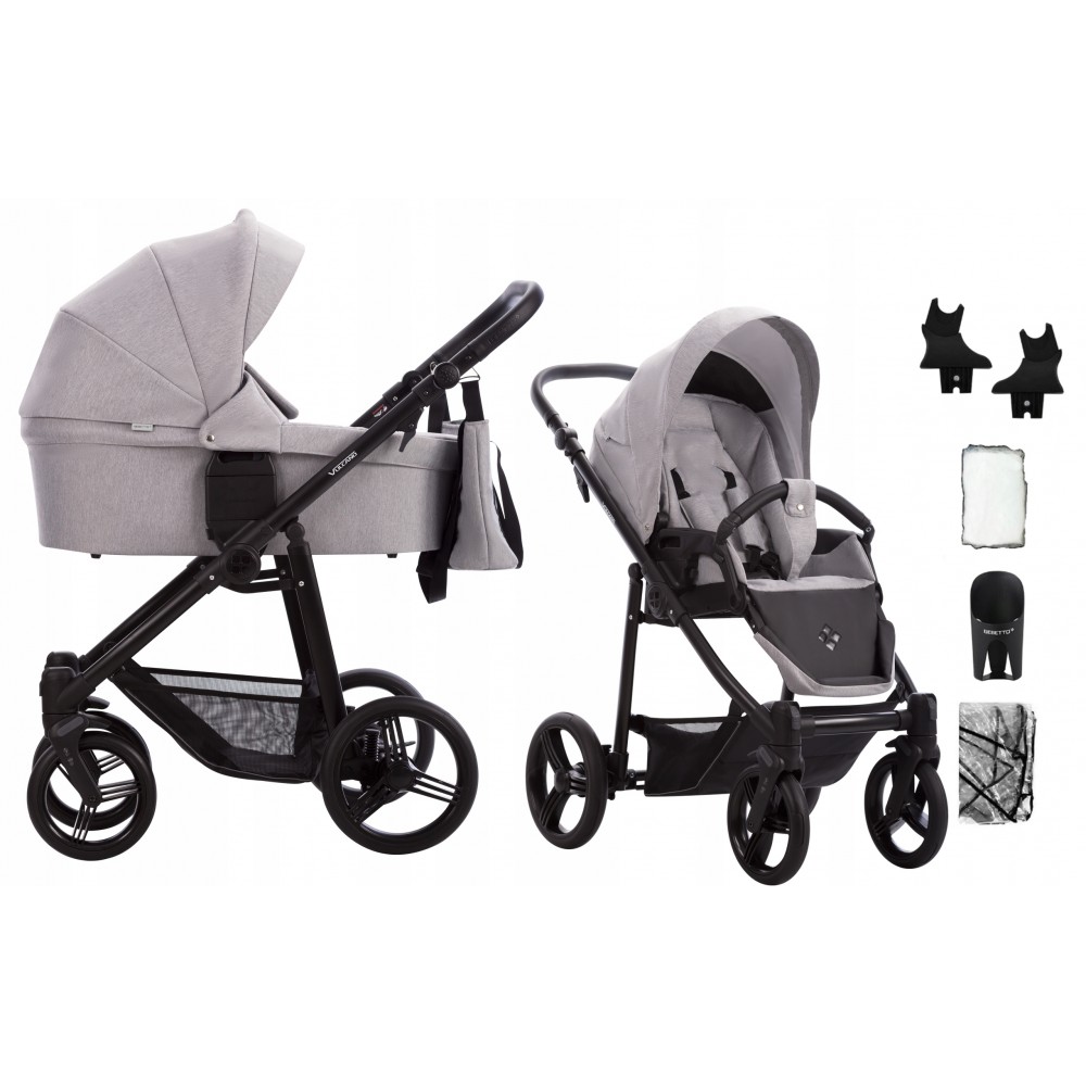 Bebetto wózek Vulcano 2w1 + adaptery