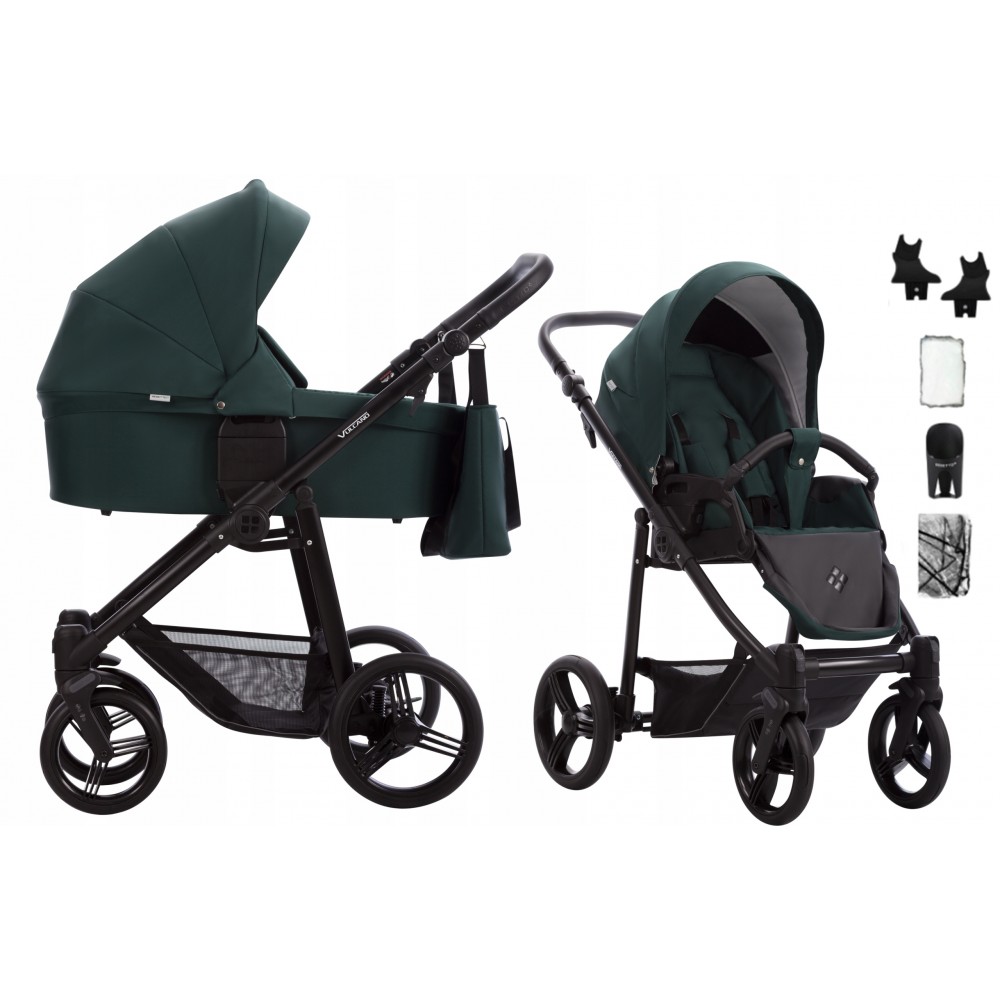 Bebetto wózek Vulcano 2w1 + adaptery