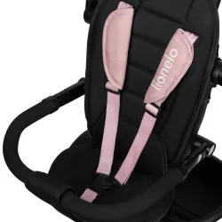 Rowerek trójkołowy obracany przód tył pasy wolne koło LIONELO BERRY Pink Rose