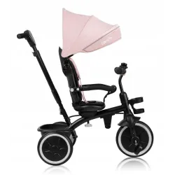 Rowerek trójkołowy obracany przód tył pasy wolne koło LIONELO BERRY Pink Rose
