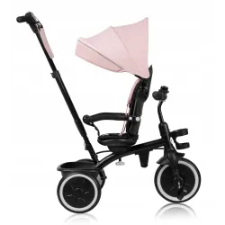 Rowerek trójkołowy obracany przód tył pasy wolne koło LIONELO BERRY Pink Rose