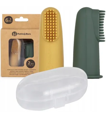 petite szczoteczki silikonowe na palec Ochre