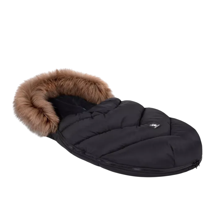 Śpiworek Mini Moose Black z eleganckim pikowaniem w jodełkę