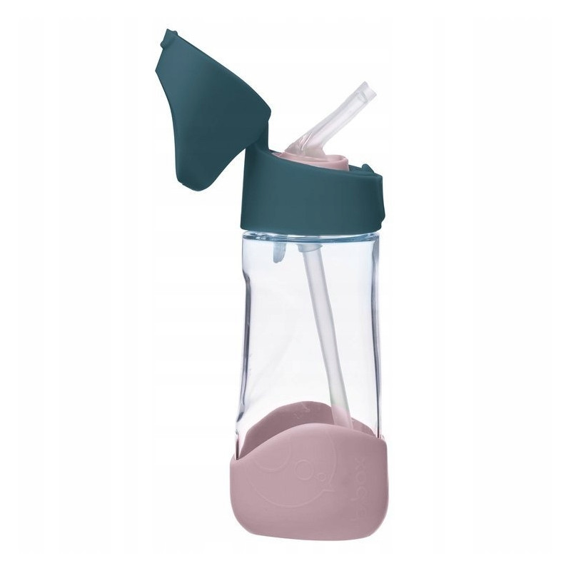 B.BOX BIDON BUTELKA TRITANOWA DO PICIA ZE SŁOMKĄ  450ML  Indigo Rose