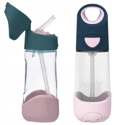 B.BOX BIDON BUTELKA TRITANOWA DO PICIA ZE SŁOMKĄ  450ML  Indigo Rose