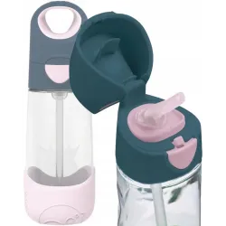B.BOX BIDON BUTELKA TRITANOWA DO PICIA ZE SŁOMKĄ  450ML  Indigo Rose