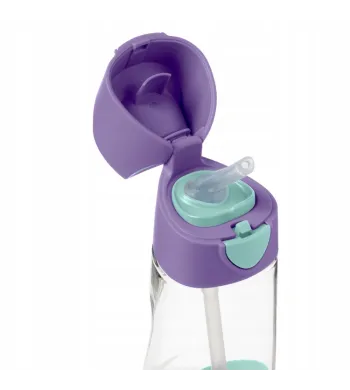 B.BOX BIDON BUTELKA TRITANOWA DO PICIA ZE SŁOMKĄ  450ML Lilac Pop
