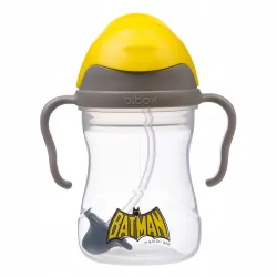 B.BOX BIDON KUBEK Z OBCIĄŻONĄ SŁOMKĄ RURKĄ DLA DZIECI 240ml Batman