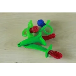 RAZBABY GRYZAK SOCZYSTA MALINA CZERWONY SILIKONOWY