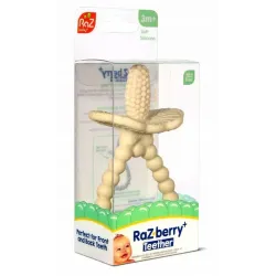 RAZBABY GRYZAK SILIKONOWY NA ZĄBKOWANIE DLA NIEMOWLĄT KARMELOWY