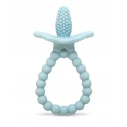 RAZBABY GRYZAK SILIKONOWY NA ZĄBKOWANIE DLA NIEMOWLĄT BŁĘKITNY