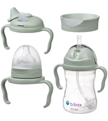 B.Box Kubek 4w1 zestaw 240 ml  bidon butelka kubek błękitny szałwiowy