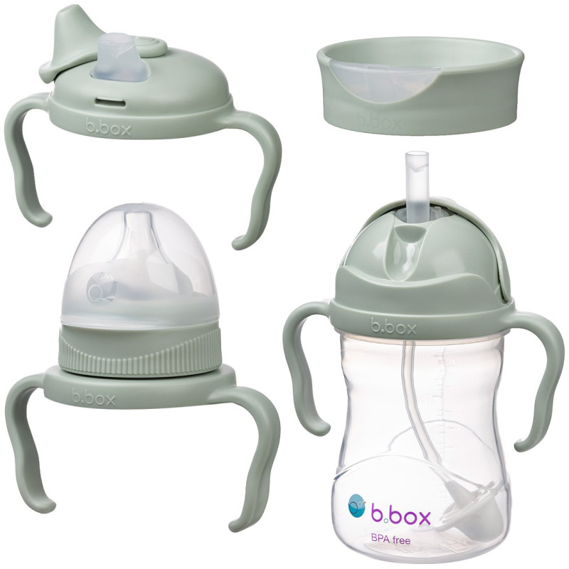 B.Box Kubek 4w1 zestaw 240 ml  bidon butelka kubek błękitny szałwiowy