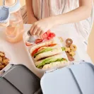 B.BOX duży lunchbox śniadaniówka z wkładem chłodzącym Feeling Peachy